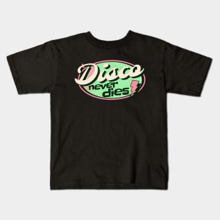 DISCO - Never Dies Retro (mint/pink) Kids T-Shirt